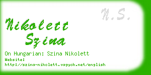 nikolett szina business card